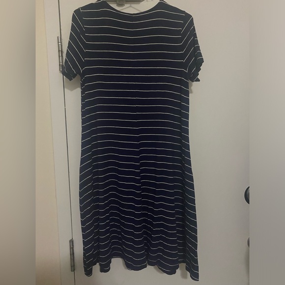 Old Navy T-Shirt Dress Size Small Navy Blue and White Stripes - Picture 2 of 5